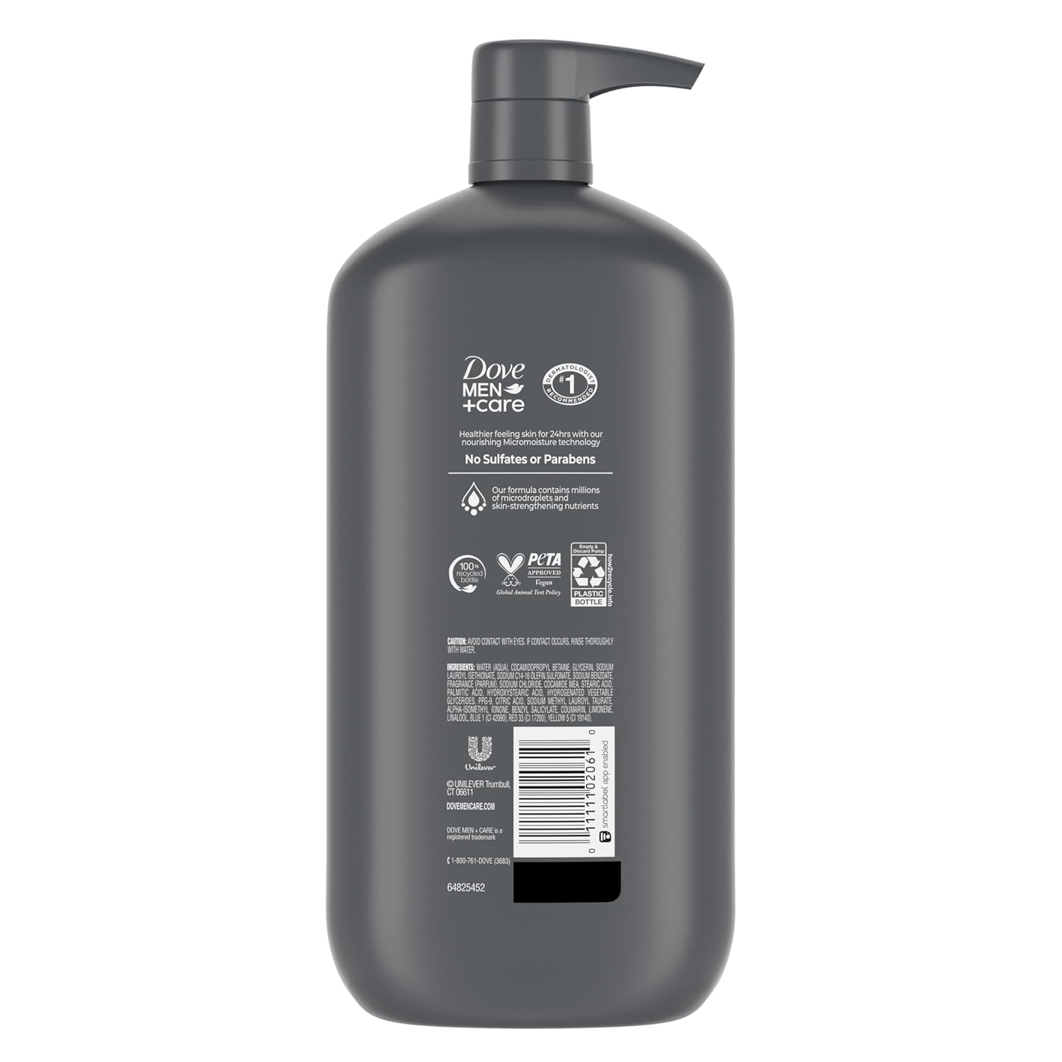 DOVE MEN + CARE Body and Face Wash Hydrating Clean Comfort Men's Body Wash with 24-Hour Nourishing Micromoisture Technology 30 oz